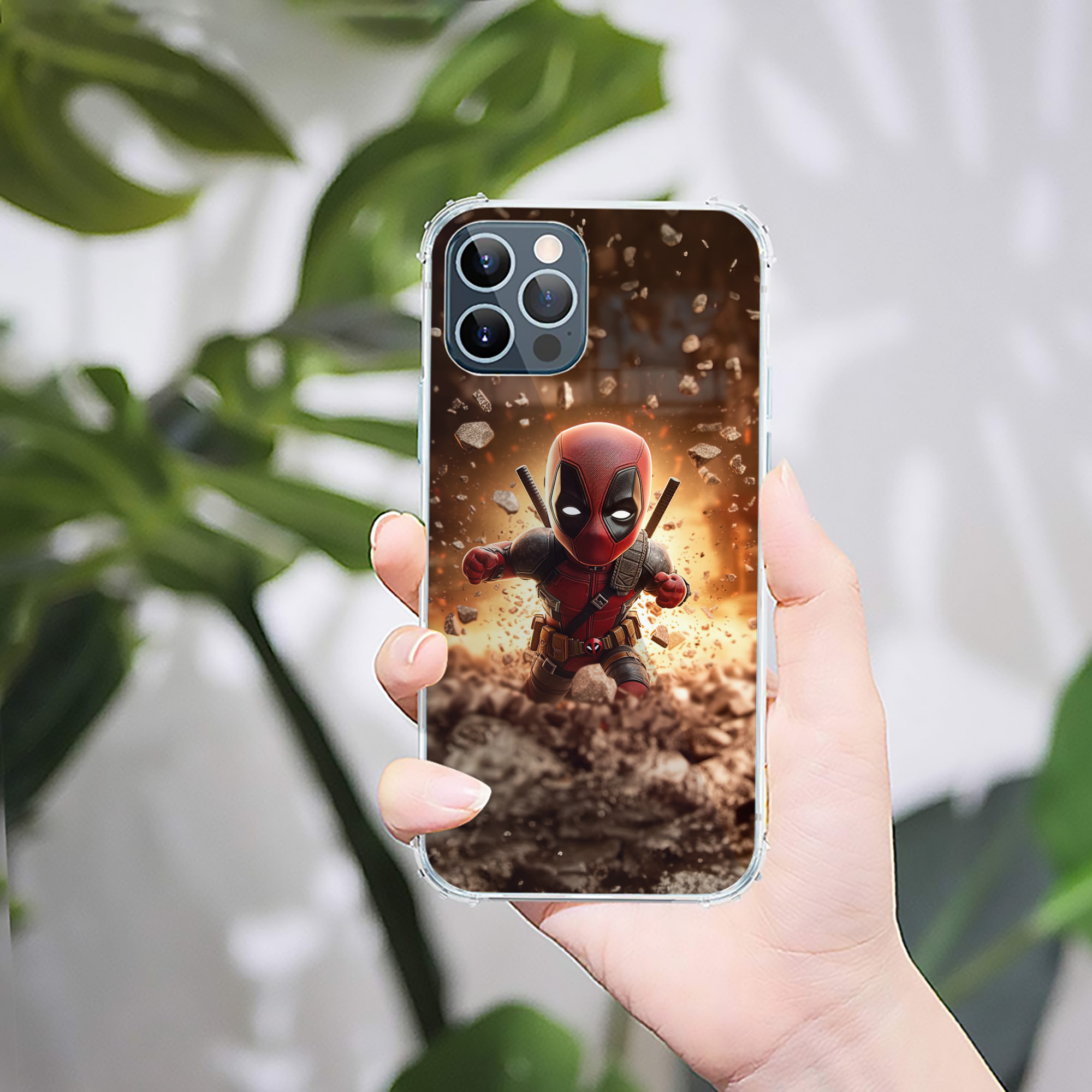 （画像用） Deadpool デッドプール 【iPhone 12シリーズ対応】透明スマホケース（クリアソフトケース）